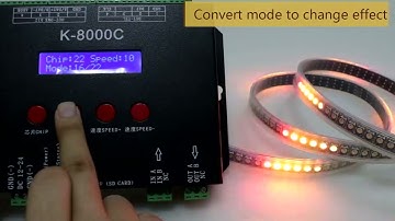 Programming K 8000C T 8000 Updated sd controller WS2811,APA102, 8024 Pixels Program Controller