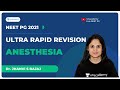 Ultra Rapid Revision - Anesthesia | NEET PG 2021 | Dr. Jhanvi S Bajaj