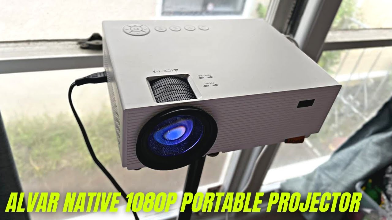  Mini Projector with 5G WiFi and Bluetooth, ALVAR 15000L 450  ANSI Native 1080P Portable Projector 4K Support, Outdoor Movie Projector  with 120 Screen & 400 Display Compatible w/ TV Stick/HDMI/USB/PS5 