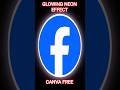 glowing neon light icon effect tutorial in canva free version #shorts #canva #viral