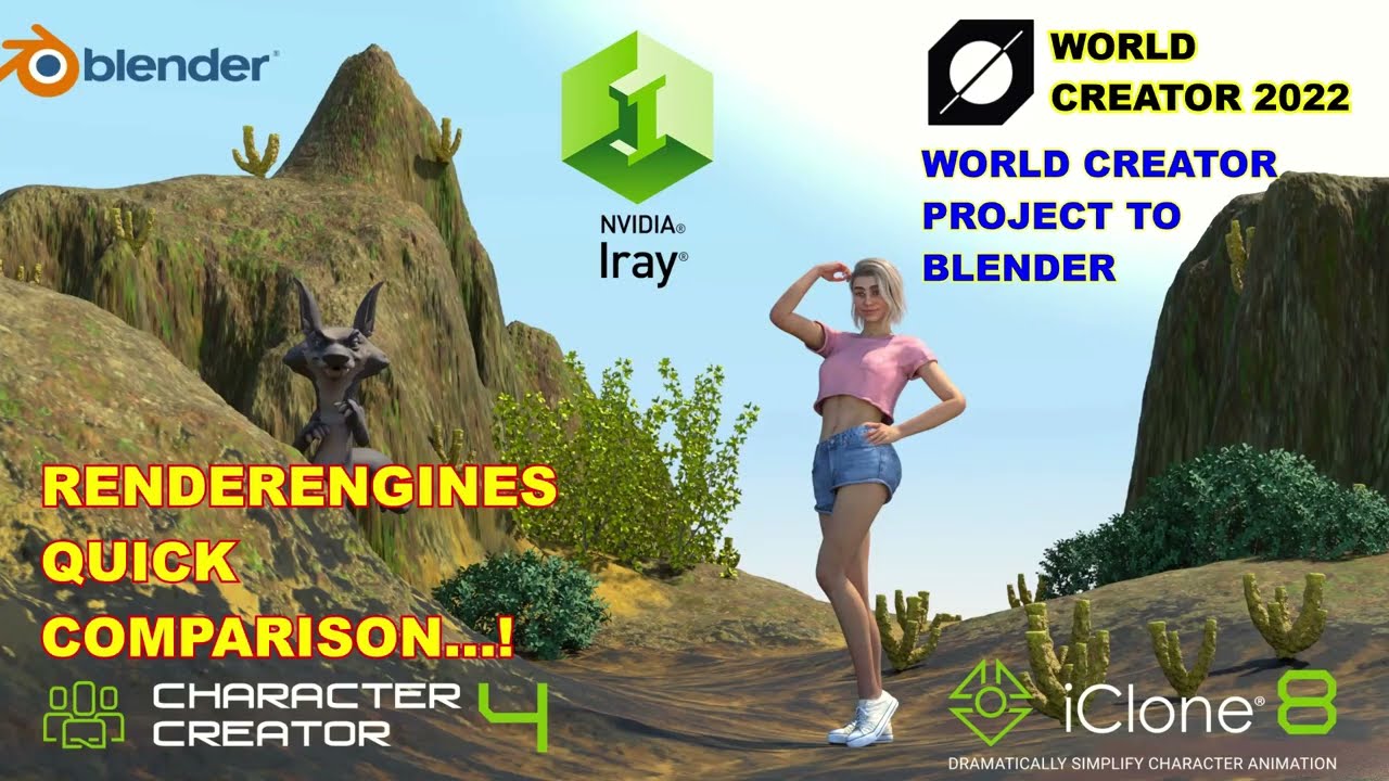 modvirke det tvivler jeg på tilbage Blender Iclone 8 NVidia Iray World Creator 2022 Render Engines - YouTube