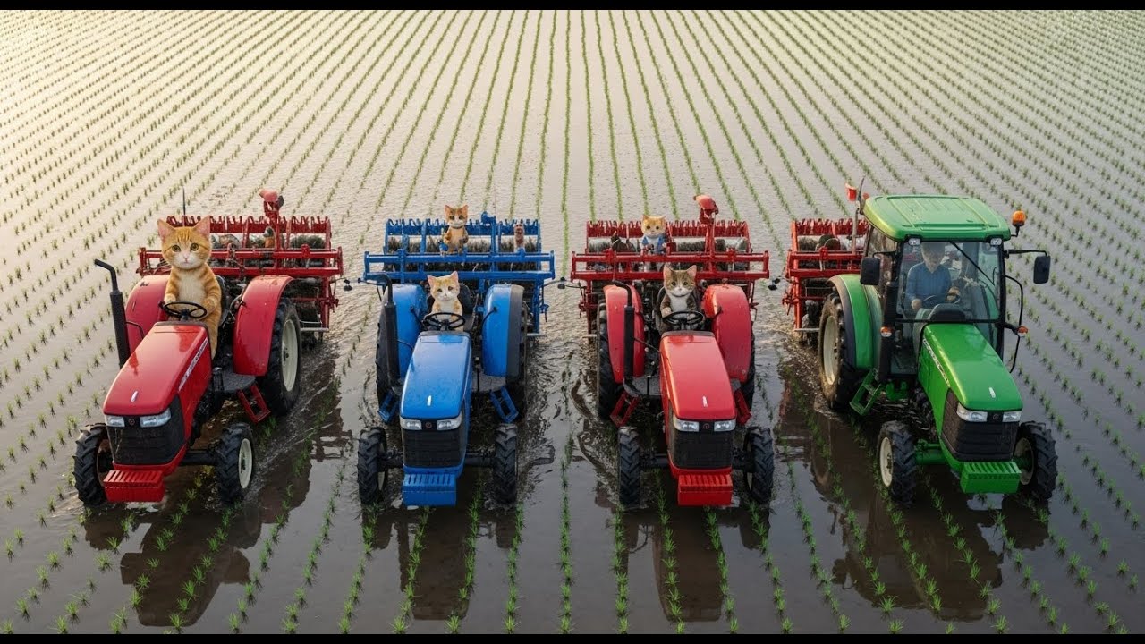 Mama Cat's Rice Fields and Waterfalls | A Peaceful Day in the Mountain Village