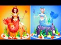 Cake Decorating Ideas - How to Make Elsa Mermaid Ice Fire Doll Cake Dresses Handmade - So Yummy Cake