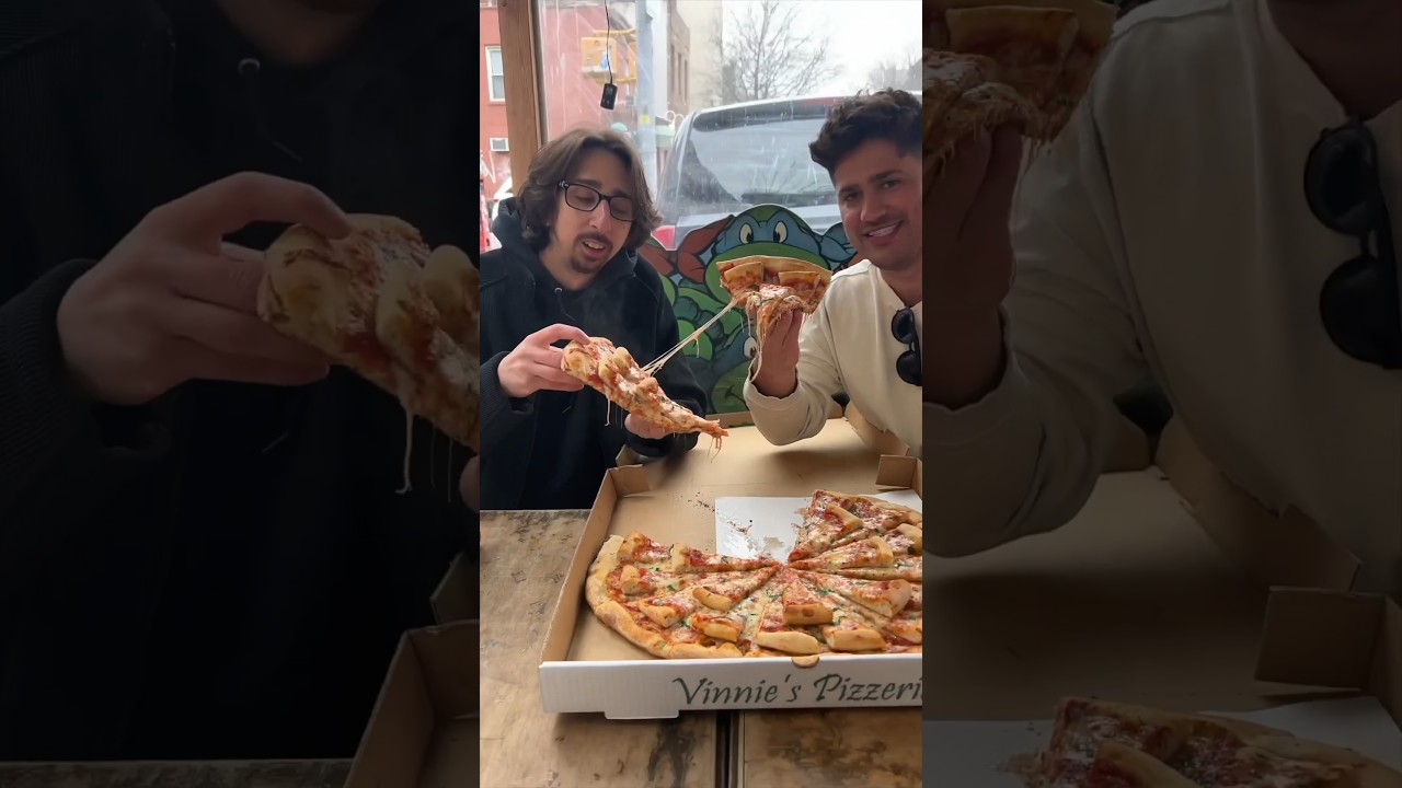 The INCEPTION PIZZA from Vinnie’s Pizzeria in Brooklyn, NYC with special guest Cugine! #DEVOURPOWER