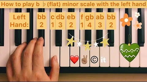 Piano Lesson 91: How to play b♭ (flat) / a# (sharp) minor scale with the left hand 15 times tutorial