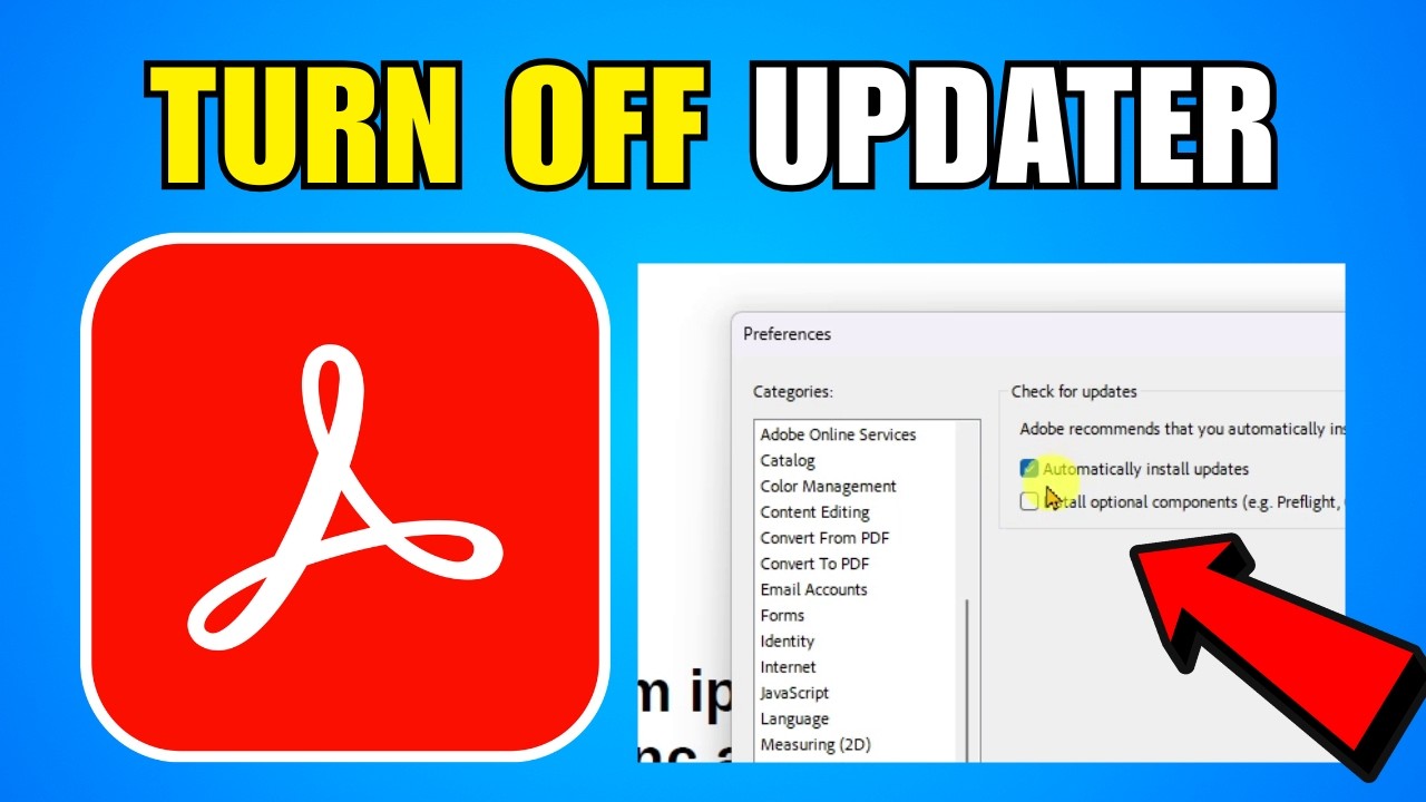 How To Turn Off Updater In Adobe Acrobat (2026) (New Update) - YouTube
