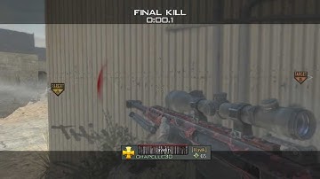 MW3 Amazing Game Winning Kill! -360 No Scope, Ladderstall, Wallbang!