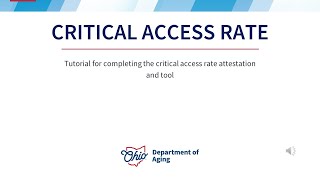 Celebrity Tutorial for Completing the Critical Access Rate Attestation and Tool Profile