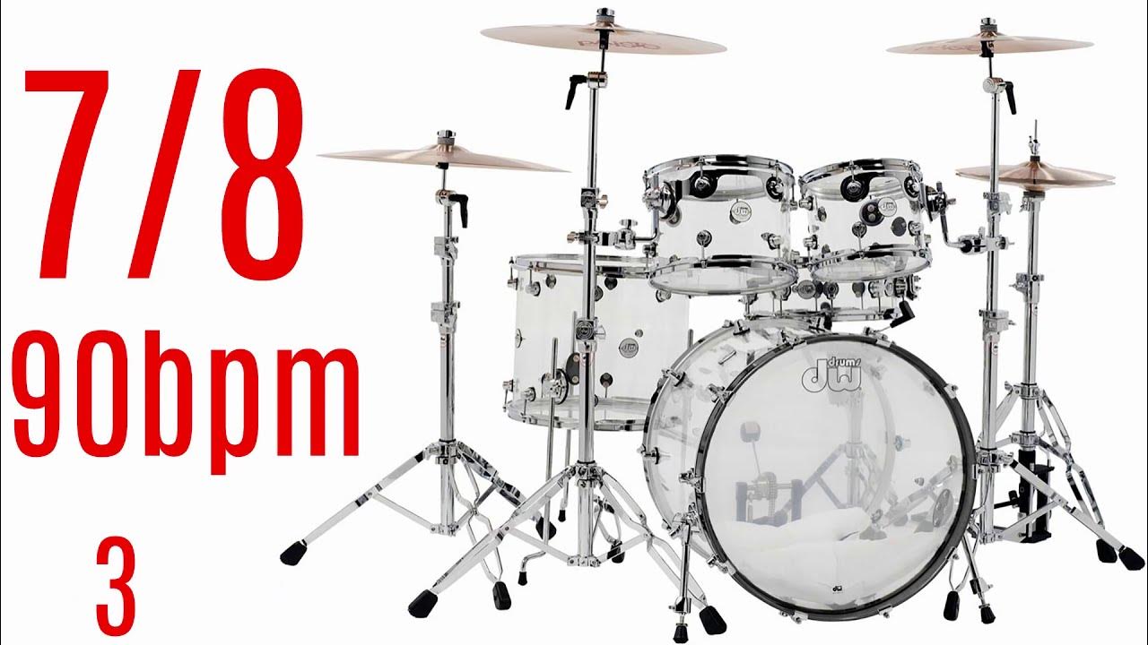 7/8 Odd Time beat Drums only Backing Track YouTube