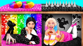 Secret Rooms Under The Bed with Wednesday Addams | Funny Challenges by HAHANOM Challenge