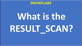 Celebrity What is the RESULT_SCAN| How to use RESULT_SCAN?Table Functions|Snowflake|Datacloud|VCKLY Tech Profile