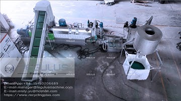 Clean post-industrial LDPE bag pelletizing machine