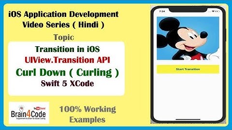 How to implement Transition ( Curl Down ) in Swift 5 | Hindi | transitionCurlDown