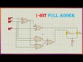 1-Bit Full Adder | Digital Logic Circuit Explained | proteus simulation