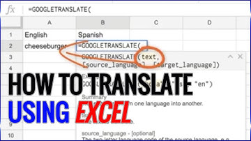 How to Translate Using Excel with Google Translate