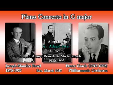 Ravel: Piano Concerto in G, Benedetti Michelangeli & Gracis (1957