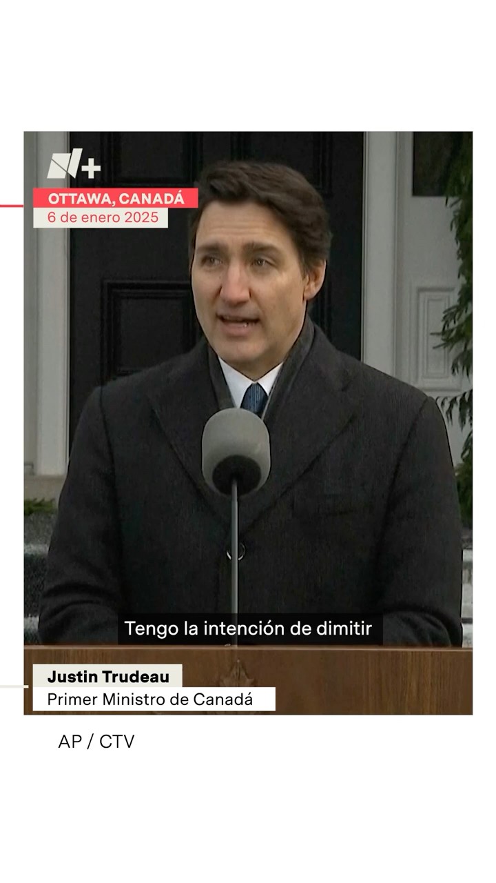 Justin Trudeau renuncia como primer ministro de Canadá - N+ #shorts