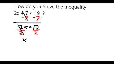 Solve the inequality 2x + 7  less than 19