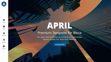 Blocs 4 Website with Vertical Navigation - April Template