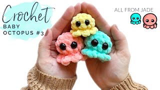 QUICK & EASY - Crochet baby octopus *no sew* crochet amigurumi tutorial (step by step) Right-Handed screenshot 4