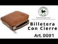 Billetera Hombre Con Cierre de Cuero -  Mod. 0091 -  Video de Producto