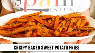 The SECRET to Crispy Baked Sweet Potato Fries | Say Goodbye to Limp \& Soggy Fries