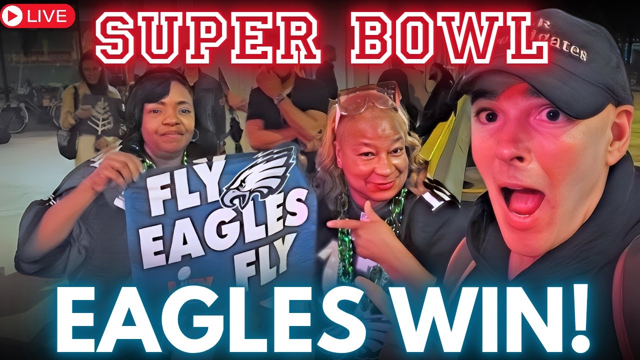 LIVE! Super Bowl Celebrations! EAGLES WIN!! New Orleans. - YouTube