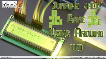 Make a Jumping Jack game using 16*2 LCD display and push button interfacing with Arduino Uno
