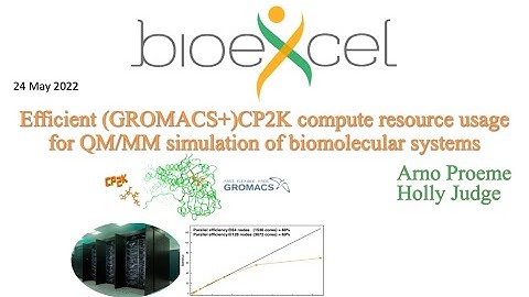 BioExcel Webinar #66: Efficient (GROMACS+)CP2K compute resource usage for biomolecular QM/MM
