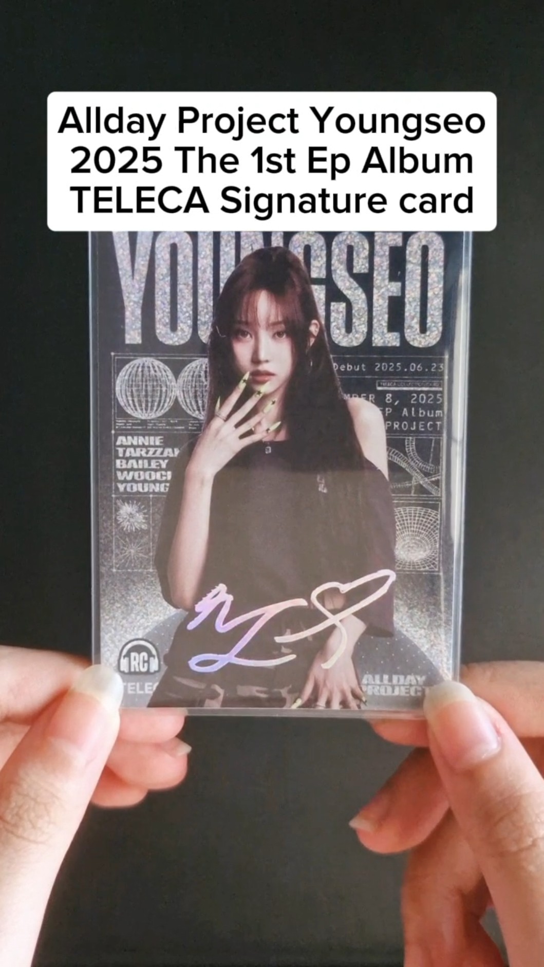 Allday Project Youngseo TELECA Signature card #alldayproject - YouTube