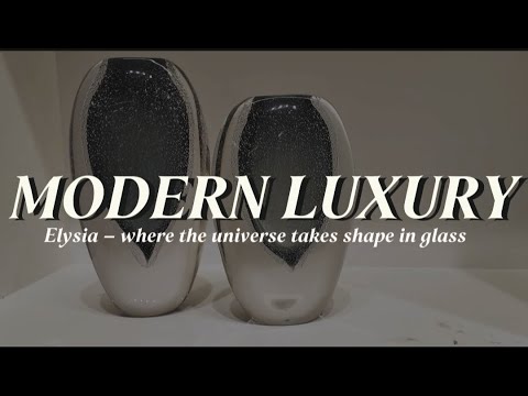 Bình Hoa Thủy Tinh Nghệ Thuật Elysia, Thiết Kế Loang Màu Độc Đáo – Decor Bàn Console, Kệ Tủ Hiện Đại