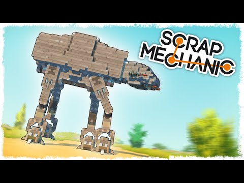 БИТВА: ШАГОХОД НА ПОРШНЯХ В SCRAP MECHANIC!!!