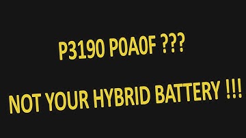 Prius Codes P3190 P3191 P0A0F Explained