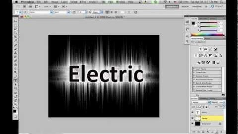How to do the Electric Effect on Adobe Photoshop CS5