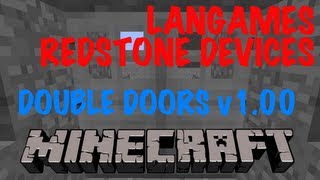 Minecraft - Double Doors v1.00 (Using Buttons & Delay)