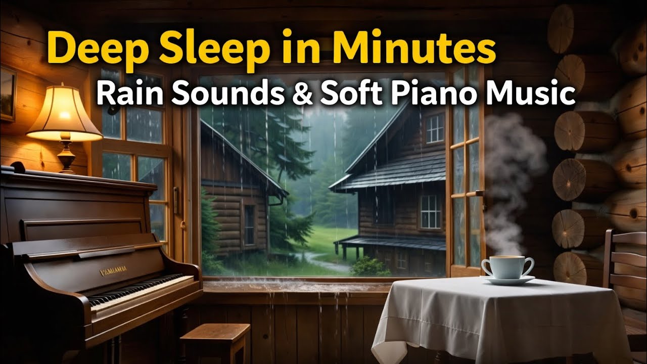 Deep Sleep in Minutes 🌧️ Rain Sounds & Soft Piano Music | ASMR Sleep ...