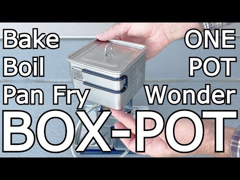 Prototype Testing BOX-POT! "One Pot Wonder" Bake Boil Fry! Stainless Steel Camping Cooker by Firebox