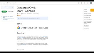 Qwiklabs | Dataproc: Qwik Start - Console [GSP103]
