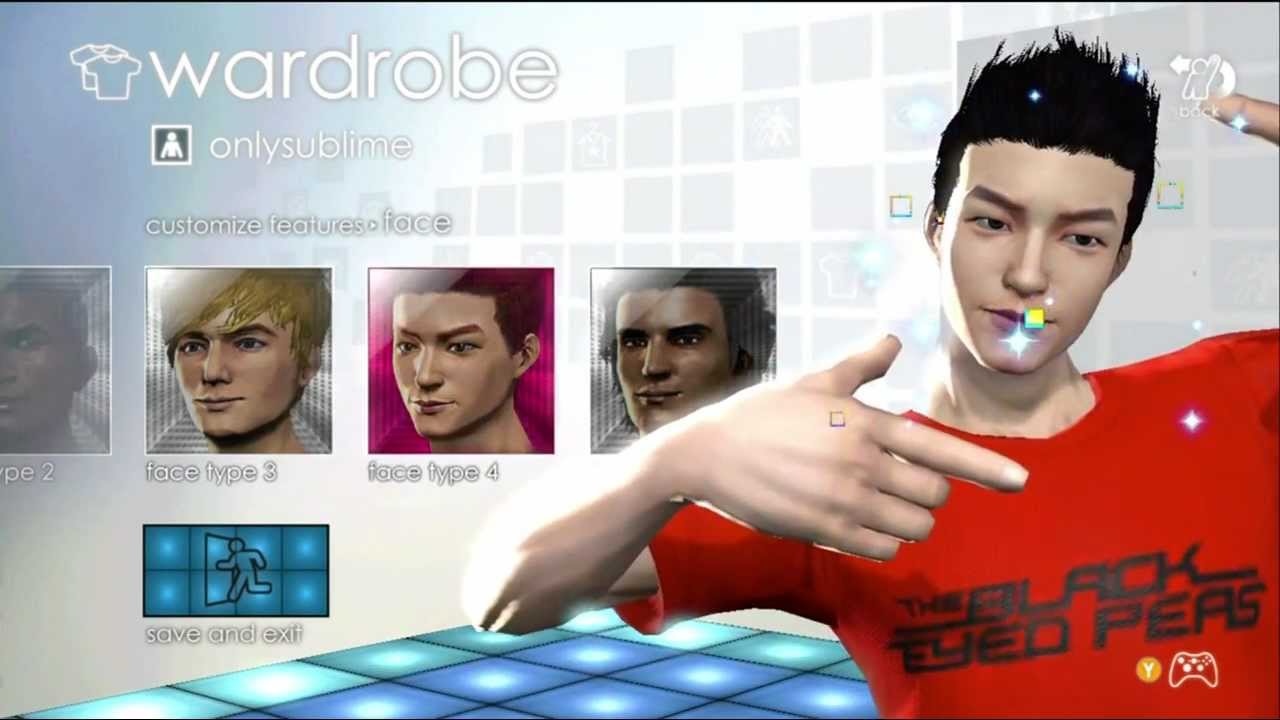 The Black Eyed Peas Experience intro and character setup wardrobe 720P gameplay Xbox 360 Kinect