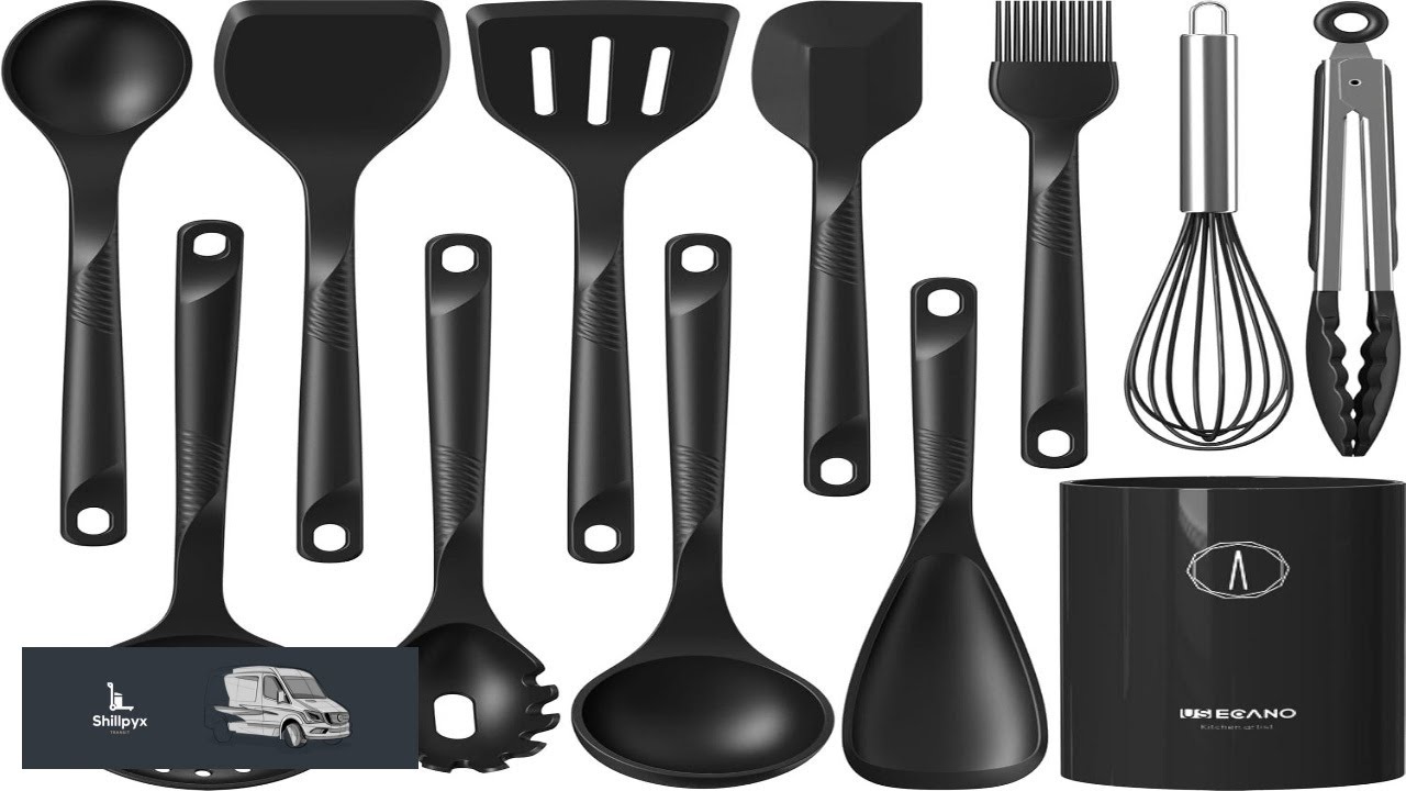 Silicone Cooking Utensils Set 600F Heat Resistant Nonstick Kitchen Utensil Set