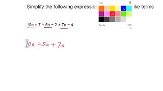 Simplify by combining like terms