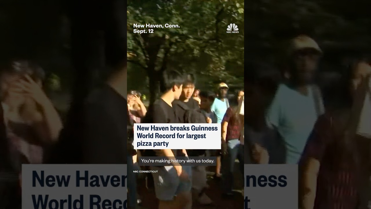 New Haven breaks Guinness World Record for largest pizza party New Haven breaks Guinness World Record for largest pizza party
