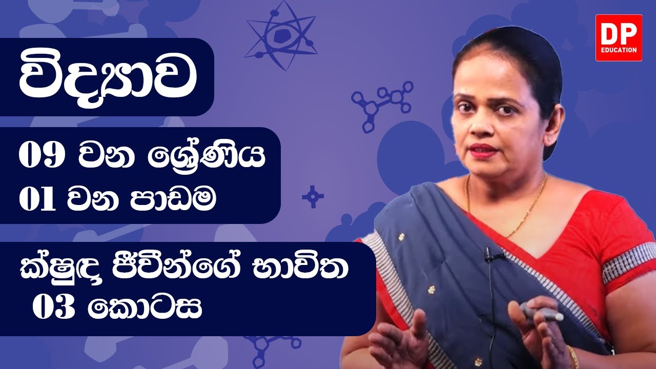 01 වන පාඩම (ක්ෂුද්‍ර ජීවීන්ගේ භාවිත - 03 කොටස) | 09 වන ශ්‍රේණිය විද්‍යාව