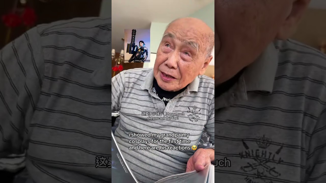 he’s asking the real questions #wholesome #grandpa #cosplaylife #cosplaygirl #animecosplay #reaction
