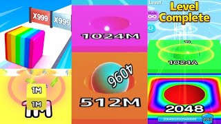 Jelly Runner 3D Number Game - leve 5 gameplay vs [MAX LEVELS] Ball Run 2048 vs Ball Run Infinity