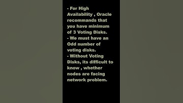 #shorts What is Voting Disk in RAC ?
