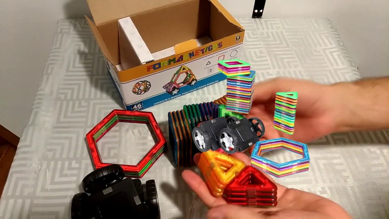 FORMAS MAGNÉTICA, BLOCOS MAGNÉTICOS BRINQUEDOS COM IMÃS DE NEODÍMIO Kit ...