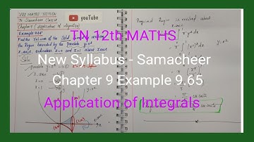 TN New Syllabus | Class 12 Maths | Chapter 9 | Example 9.65 |Application of integrals |