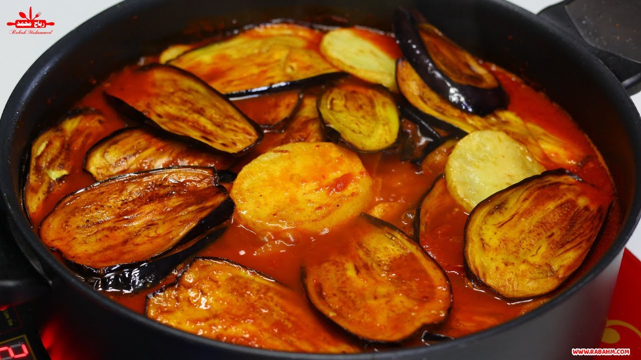 Баклажанный лоток без мяса مرق الباذنجان العراقي بطريقتي مسقعة او تبسي باذنجان بدون لحم ولا دجاج