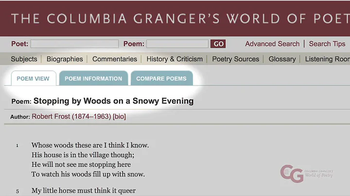 The Columbia Granger's World of Poetry